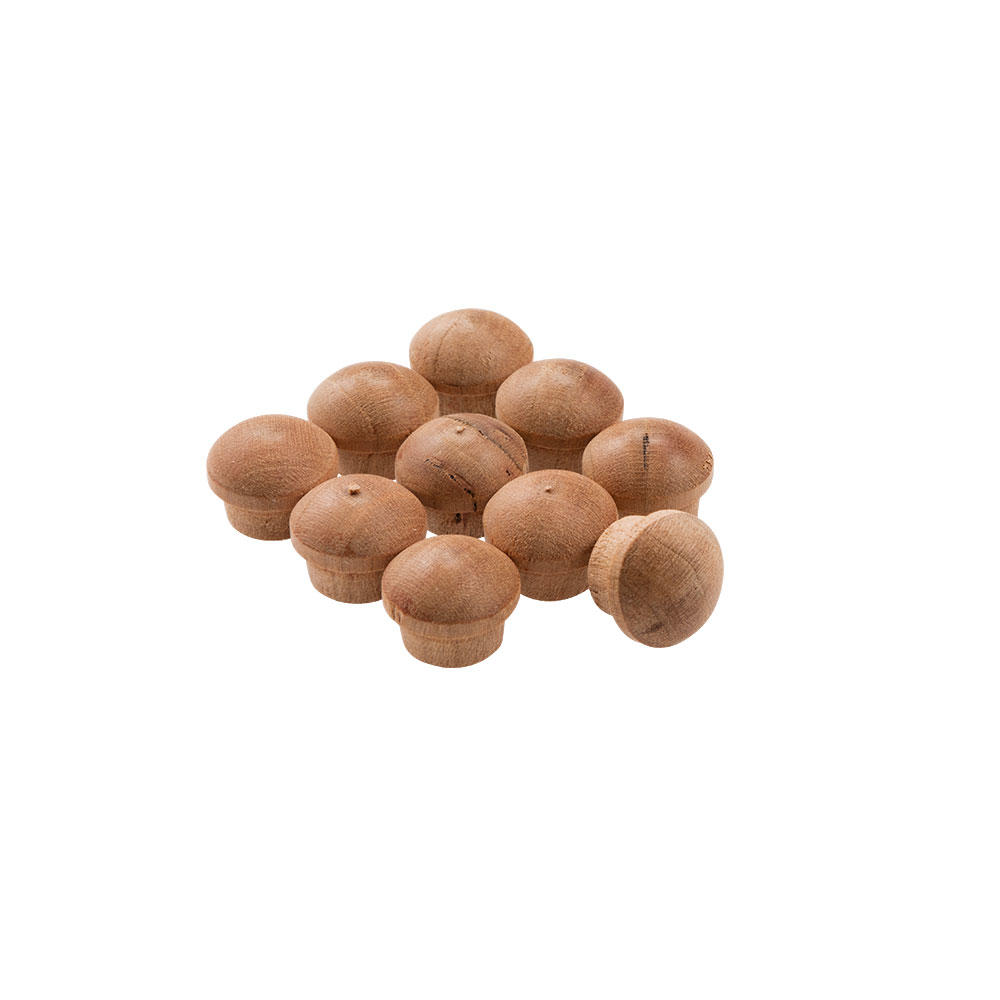 Bouchons en bois cache-vis, merisier, Ø 10 mm, 10 pièces