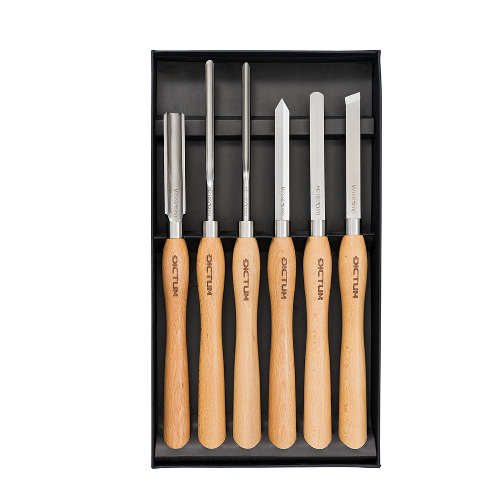 Set di sgorbie per tornitura DICTUM® CRYO, 6 pezzi