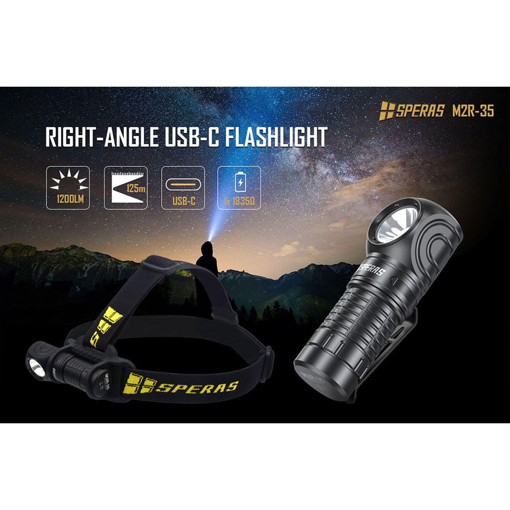 Torcia multifunzione SPERAS M2R-35, LED, 1200 lm