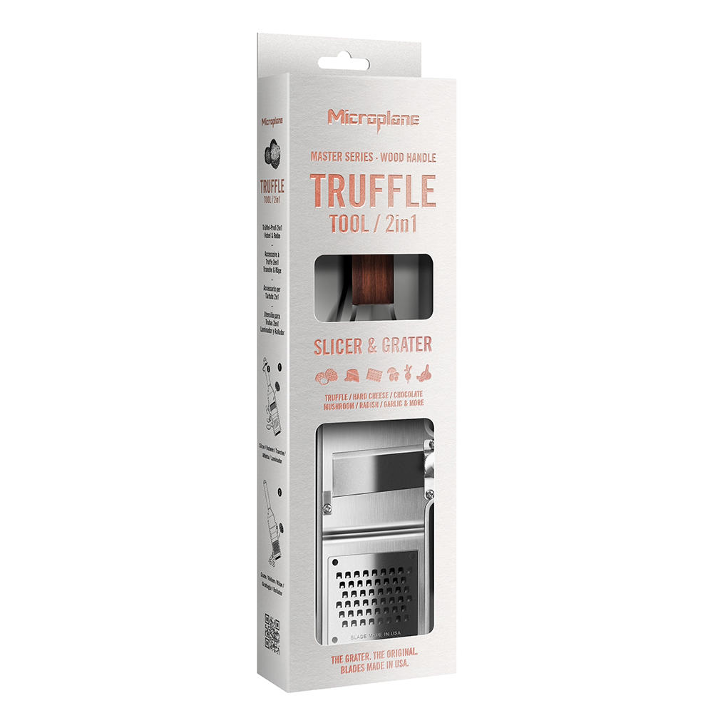 Microplane® Master Küchenraspel, Trüffel-Profi 2in1-Hobel & Reibe