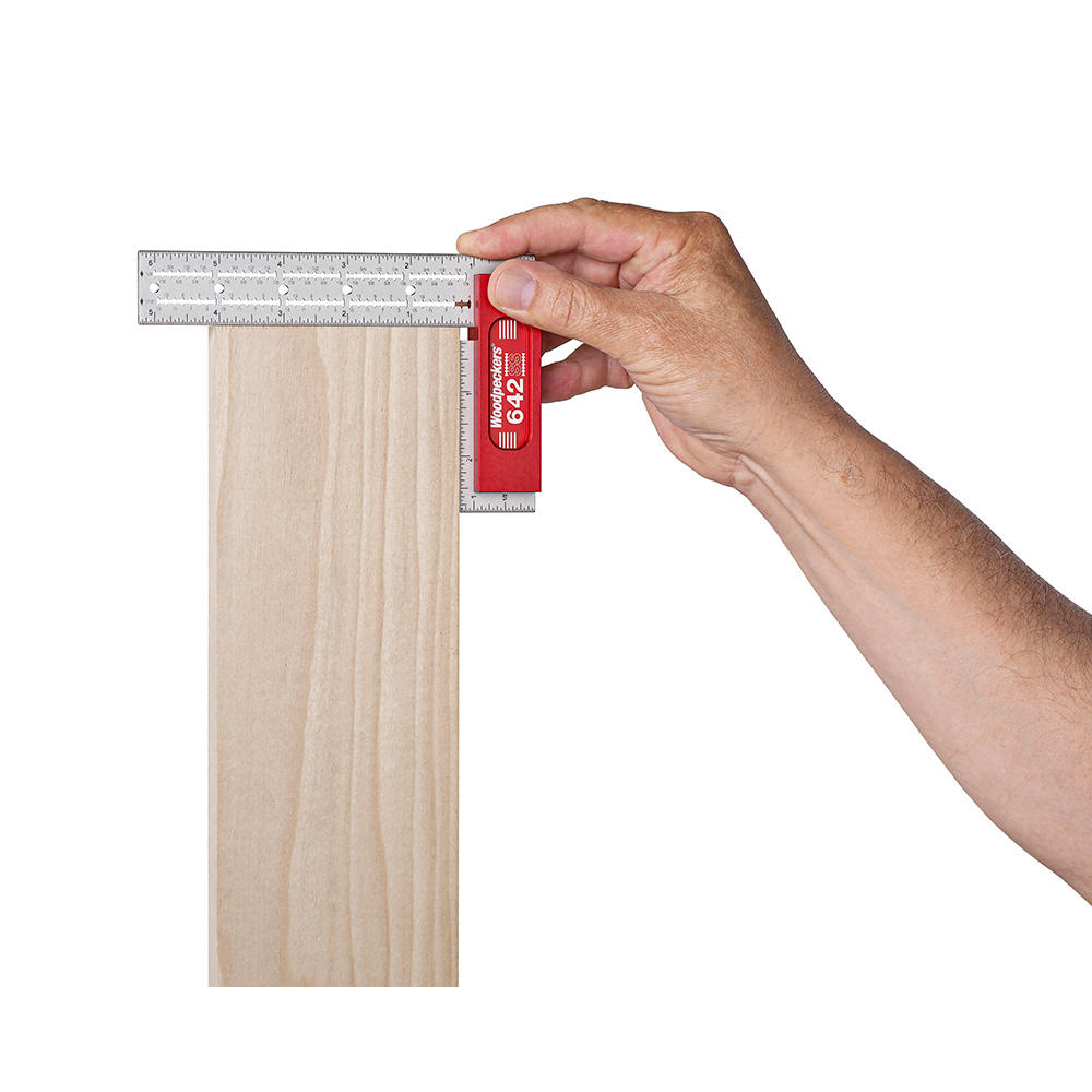 Squadra di precisione 90° in acciaio inossidabile Woodpeckers®, modello 642