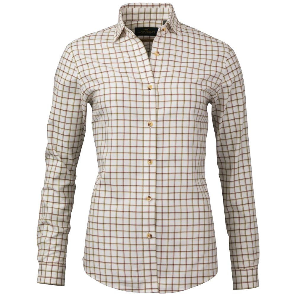 cream with green/brown check