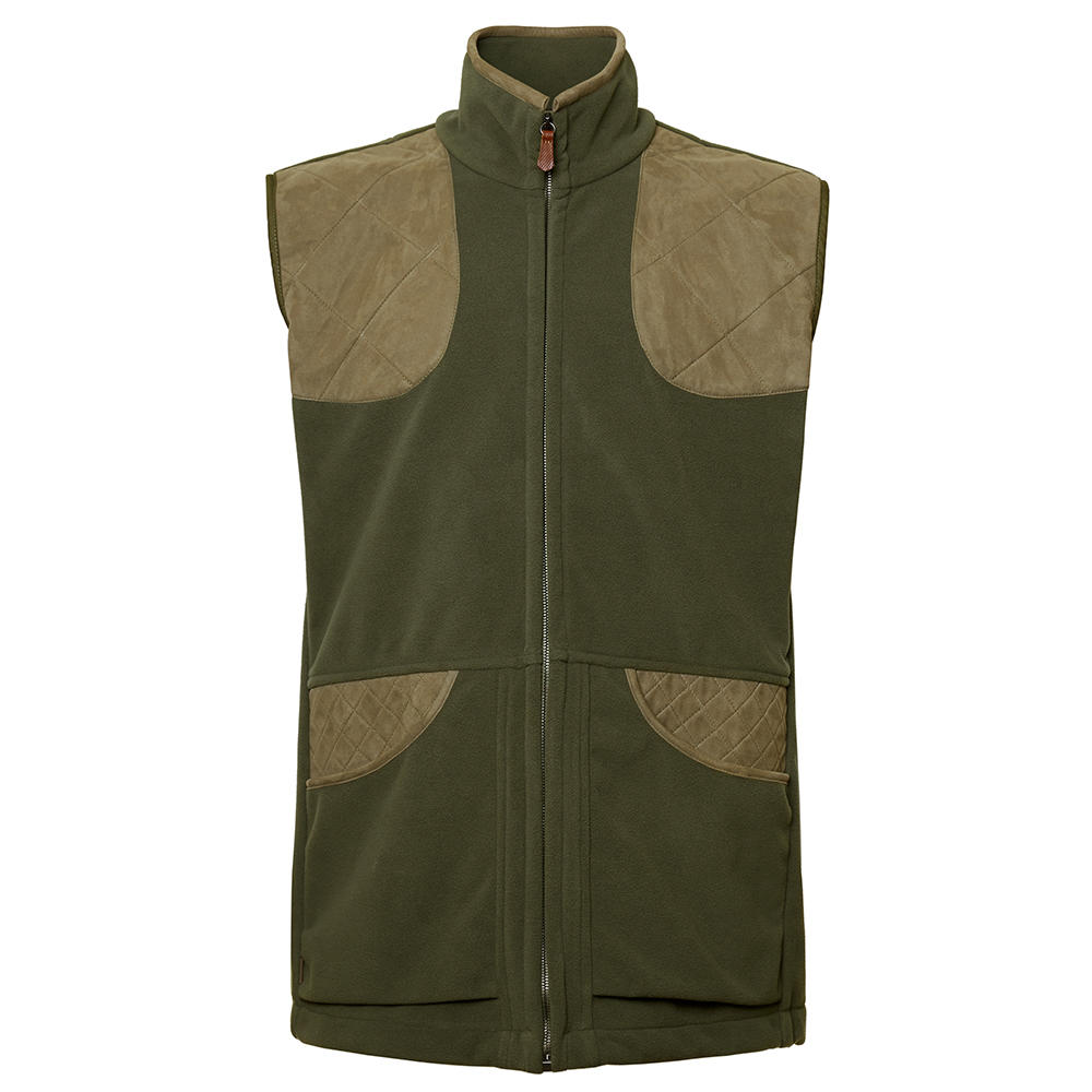 Purdey Men's Shetland Shooting Fleece Gilet, Green