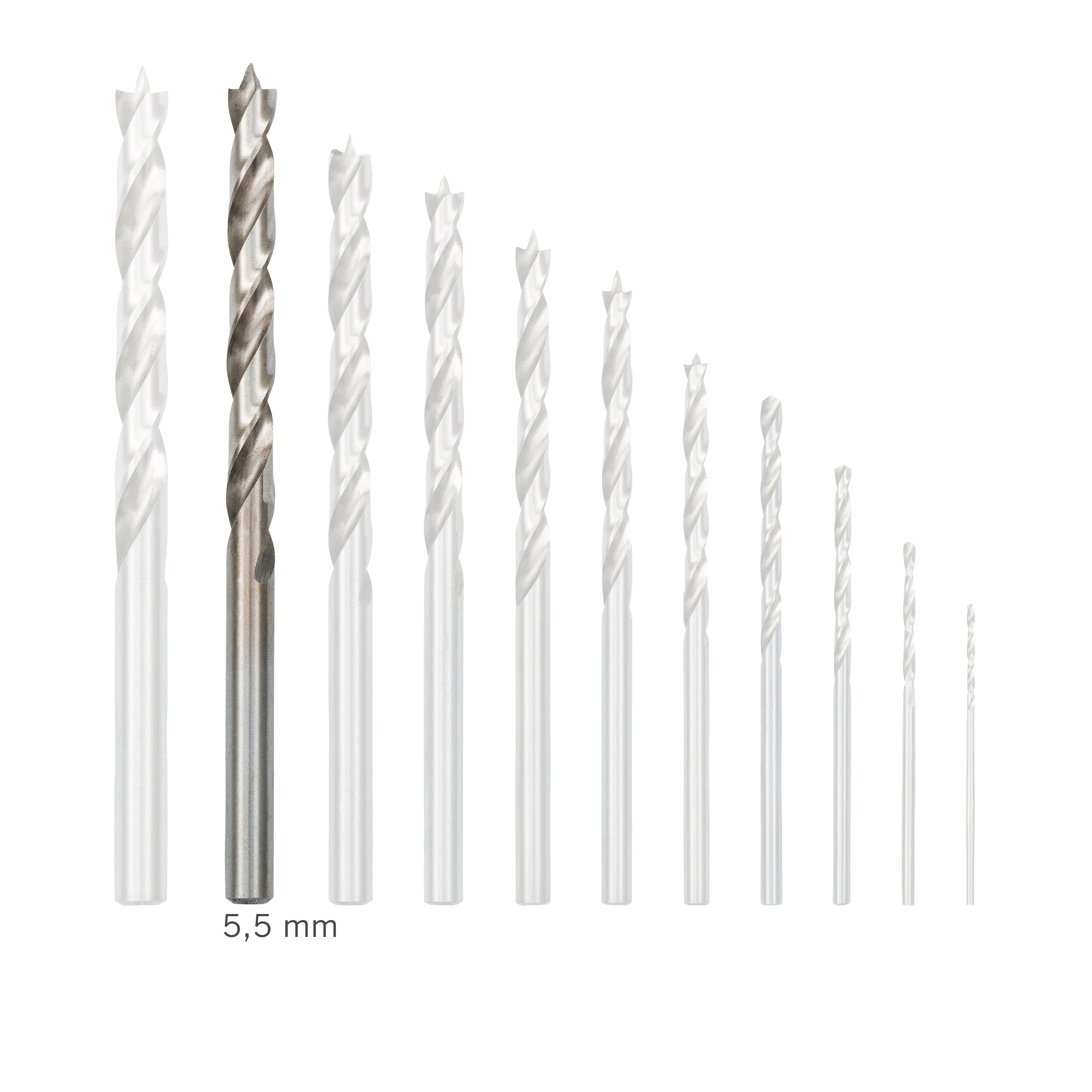 DICTUM® Foret à bois hélicoïdal en acier rapide G, Ø 5,5 mm, 1 pièce