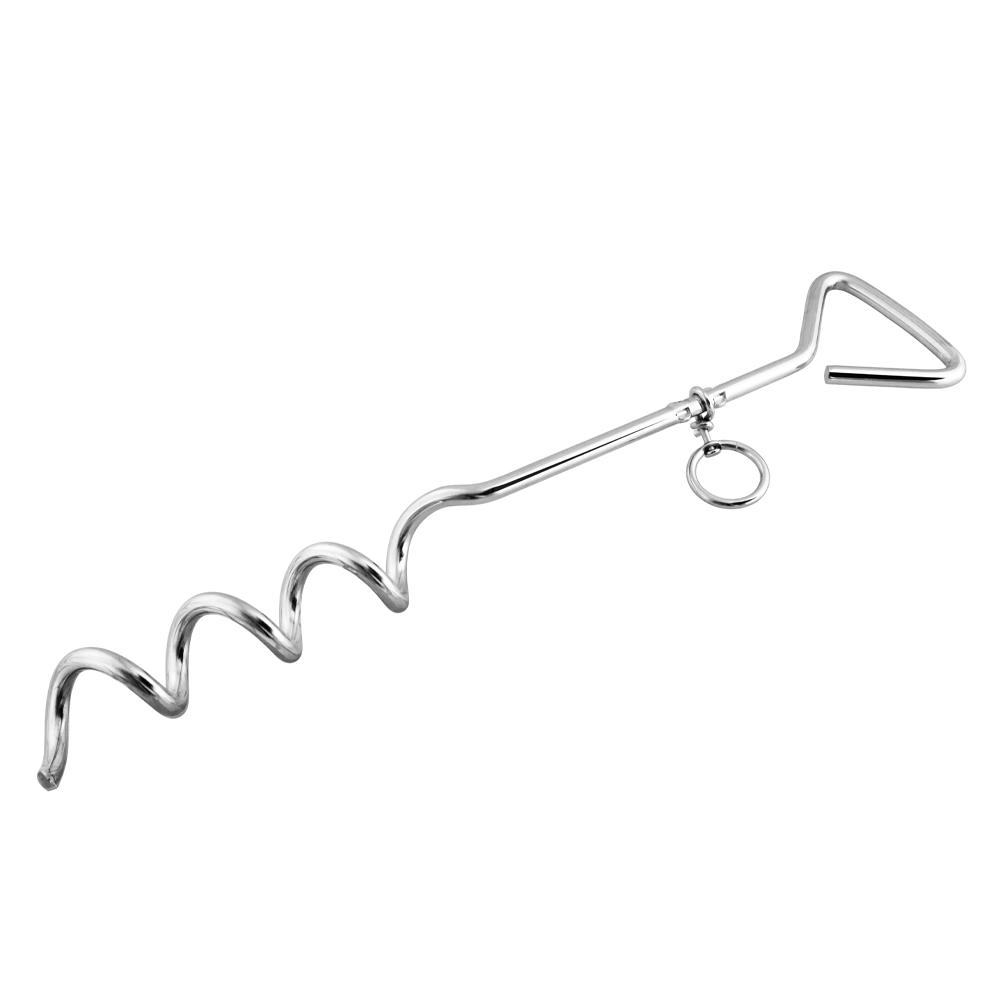 Spiral Stake, Chrome-plated Steel