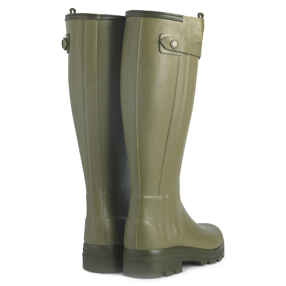 Le Chameau Damen-Gummistiefel Chasseur, Lederfutter vert vierzon