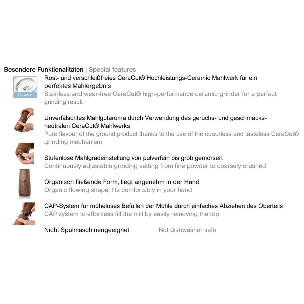 Pfeffer- und Salzmühle Yono, Eiche dunkel