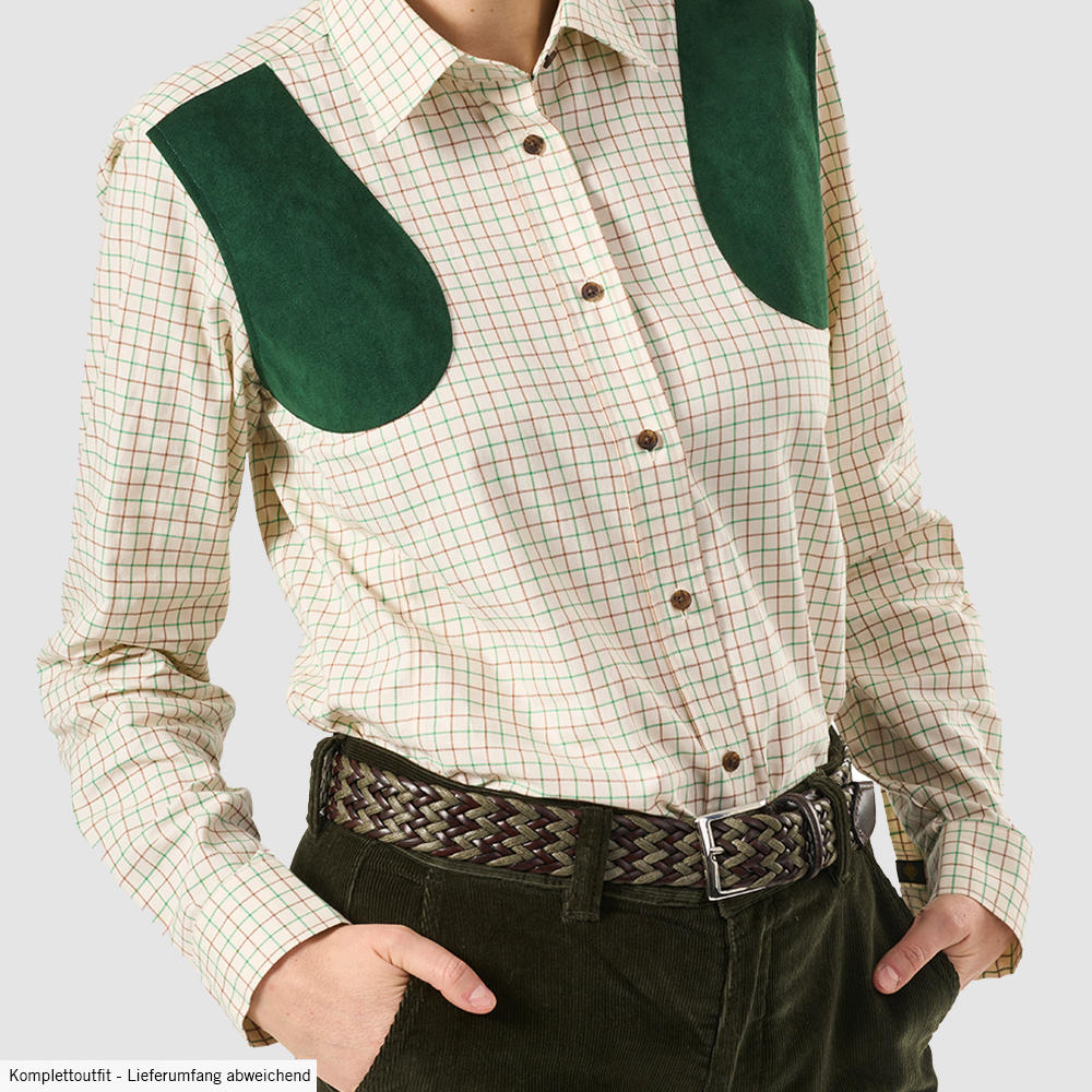 Purdey Ladies Alcantara Patch Tattersall Shirt