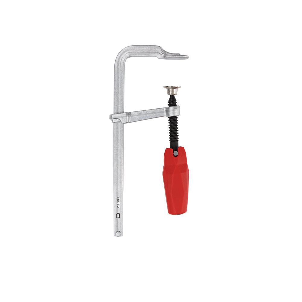 DICTUM® Ganzstahl-Schraubzwinge, Klappgriff, Ausladung 80 mm, Spannweite 200 mm