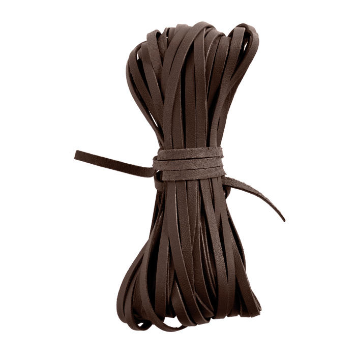 Kangaroo Braiding Laces, Flat, Dark Brown