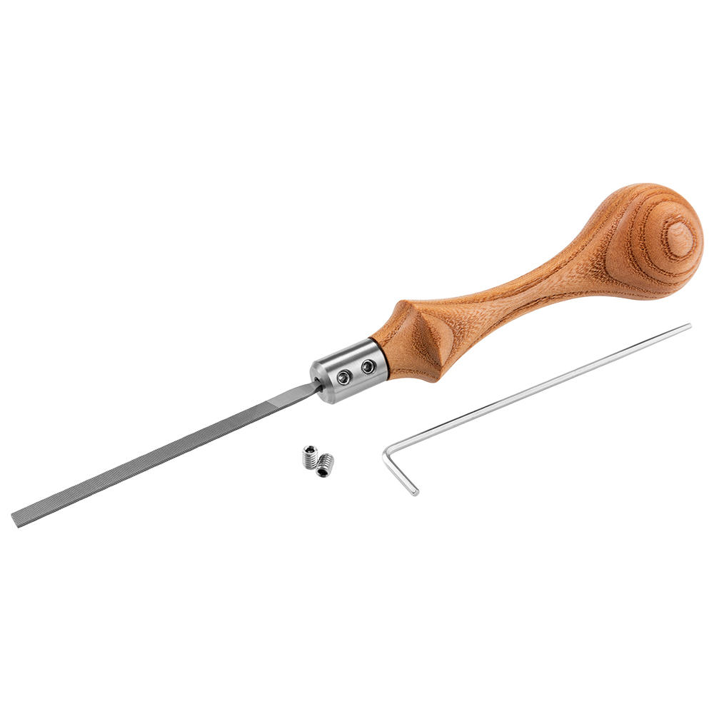 Matthias Fenner File Handle with Quick-change Mechanism, Elm/Titanium