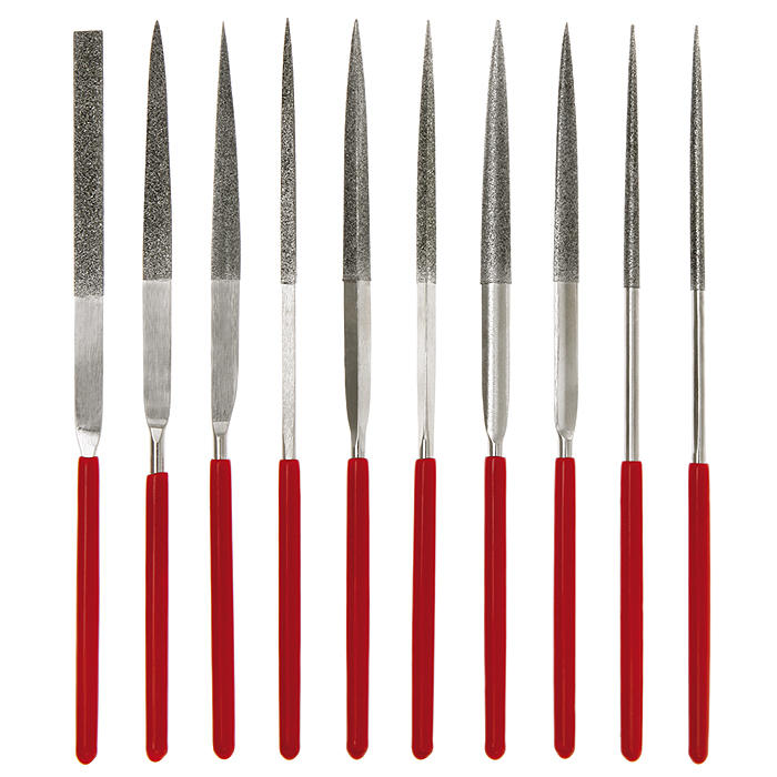 Diamond Needle Files, Polycrystalline, 10-Piece Set