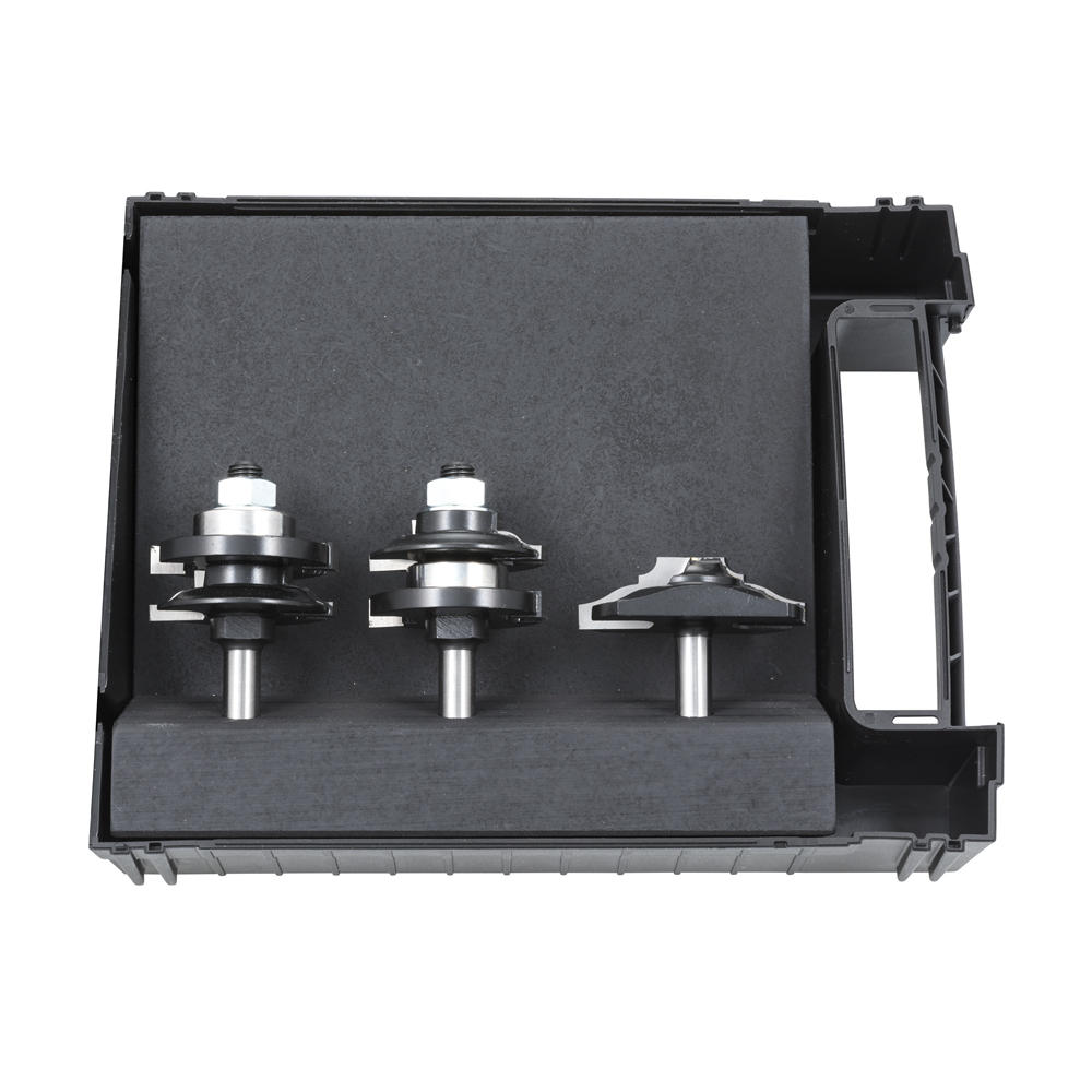 DICTUM® HW-Profil-, Konterprofil-, Abplattfräser-Set, 3-teilig
