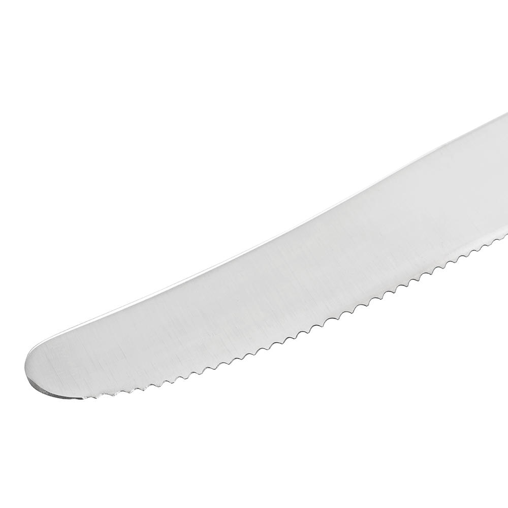 Posata per spuntini »Ebano«, coltello da cucina »Buckel« a lama seghettata