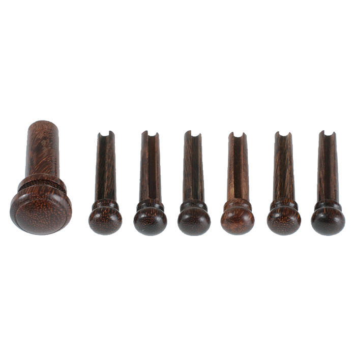 Set Bouton et chevilles, tamarinier, 7 pièces