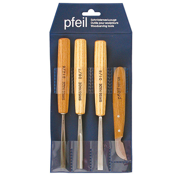 Jeu de ciseaux de sculpture Compact Pfeil®, 4 pièces