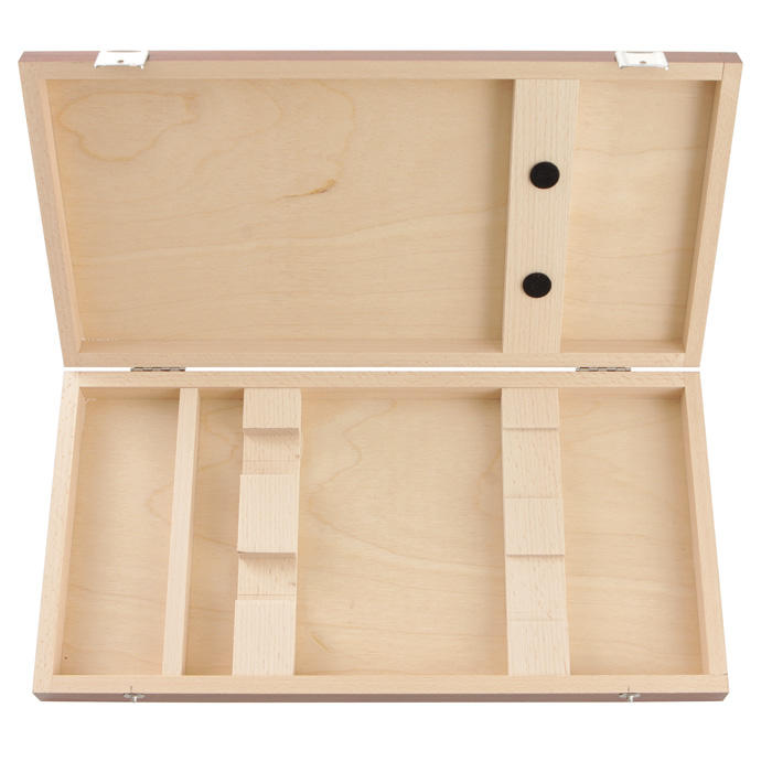 Wooden Case, for 2 Knives and 1 Sharpening Stone
