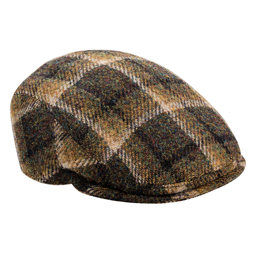 Cap, Harris Tweed, Green/Grey