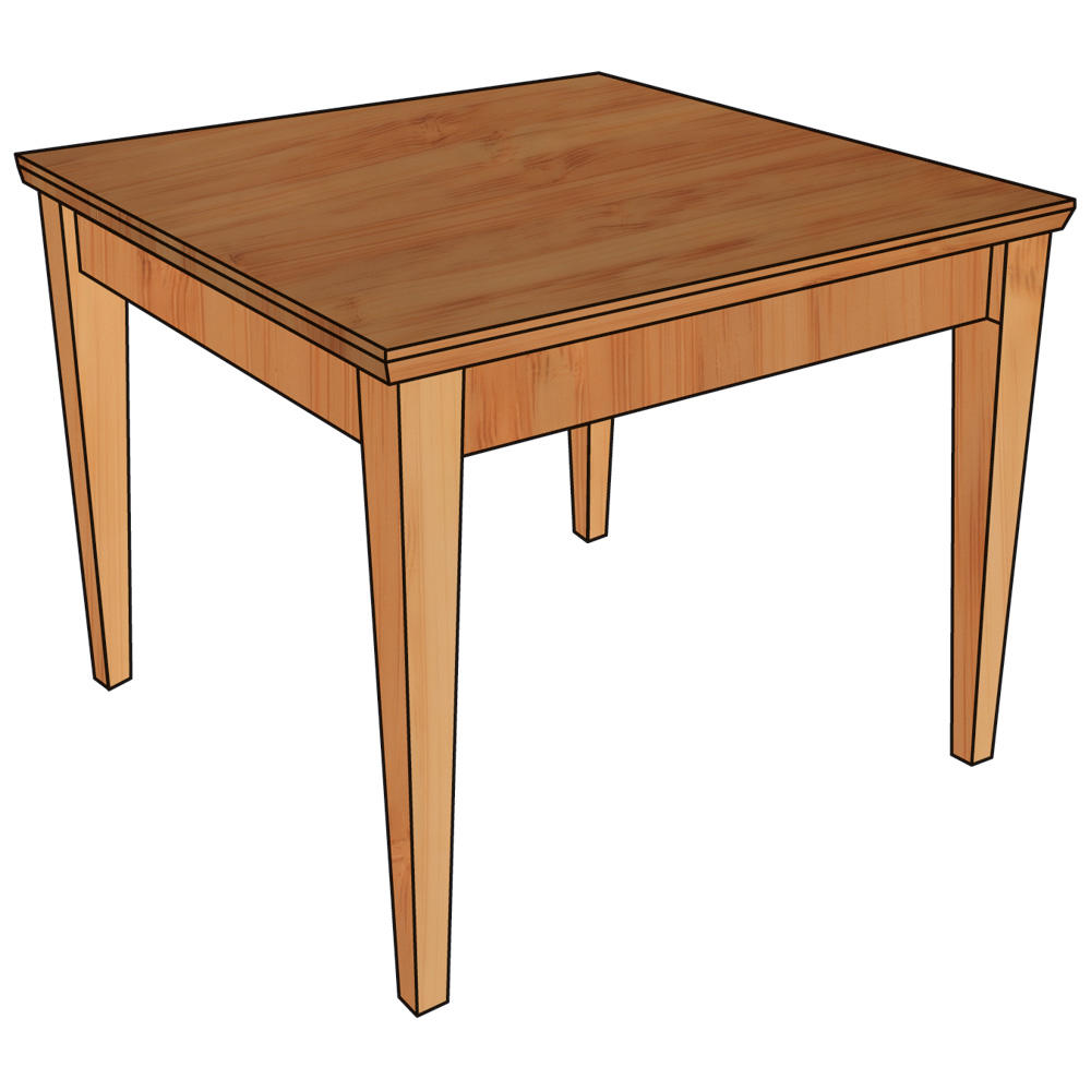 Tavolino in legno massiccio dal design classico