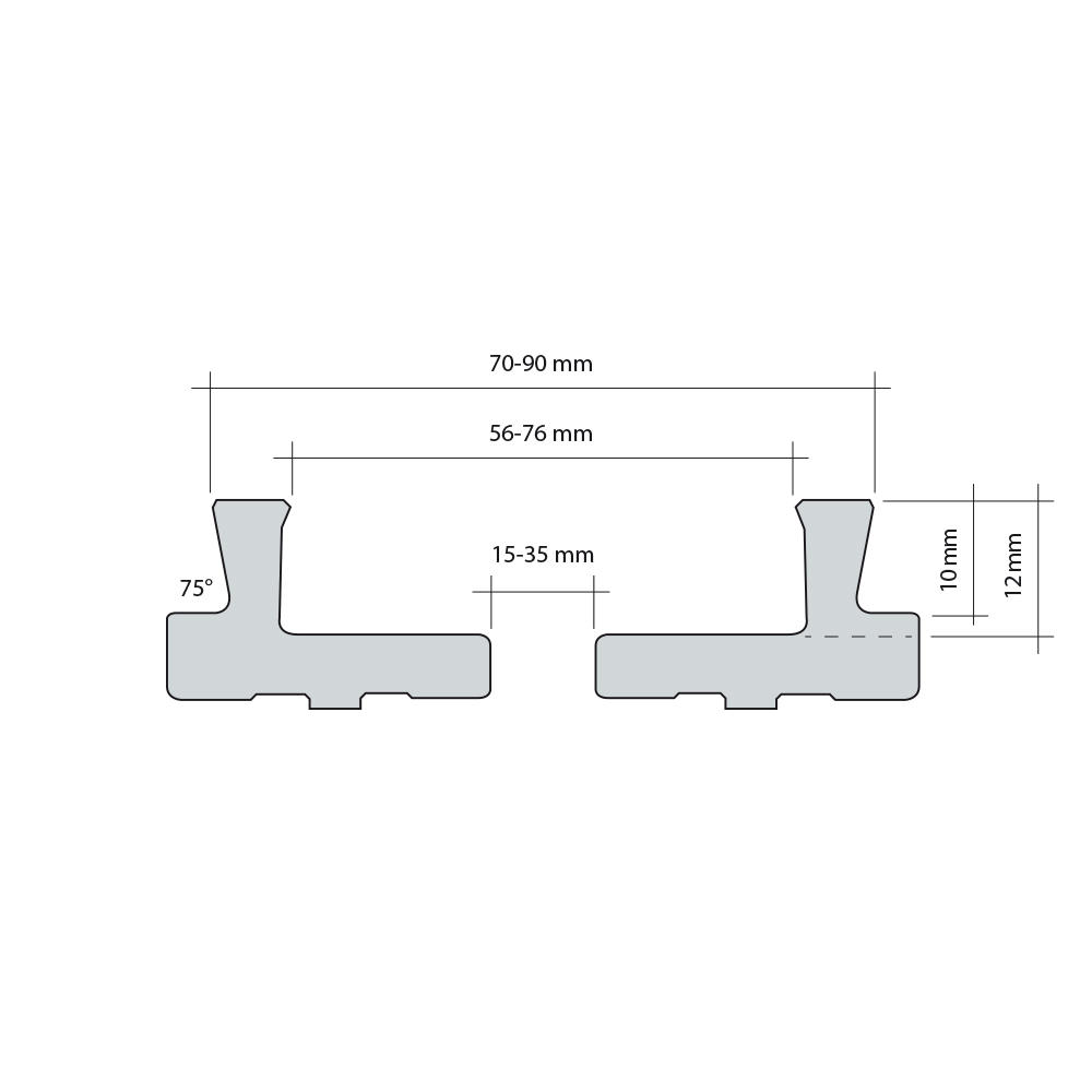 DICTUM® Schwalbenschwanzbacken, Ø 70 mm