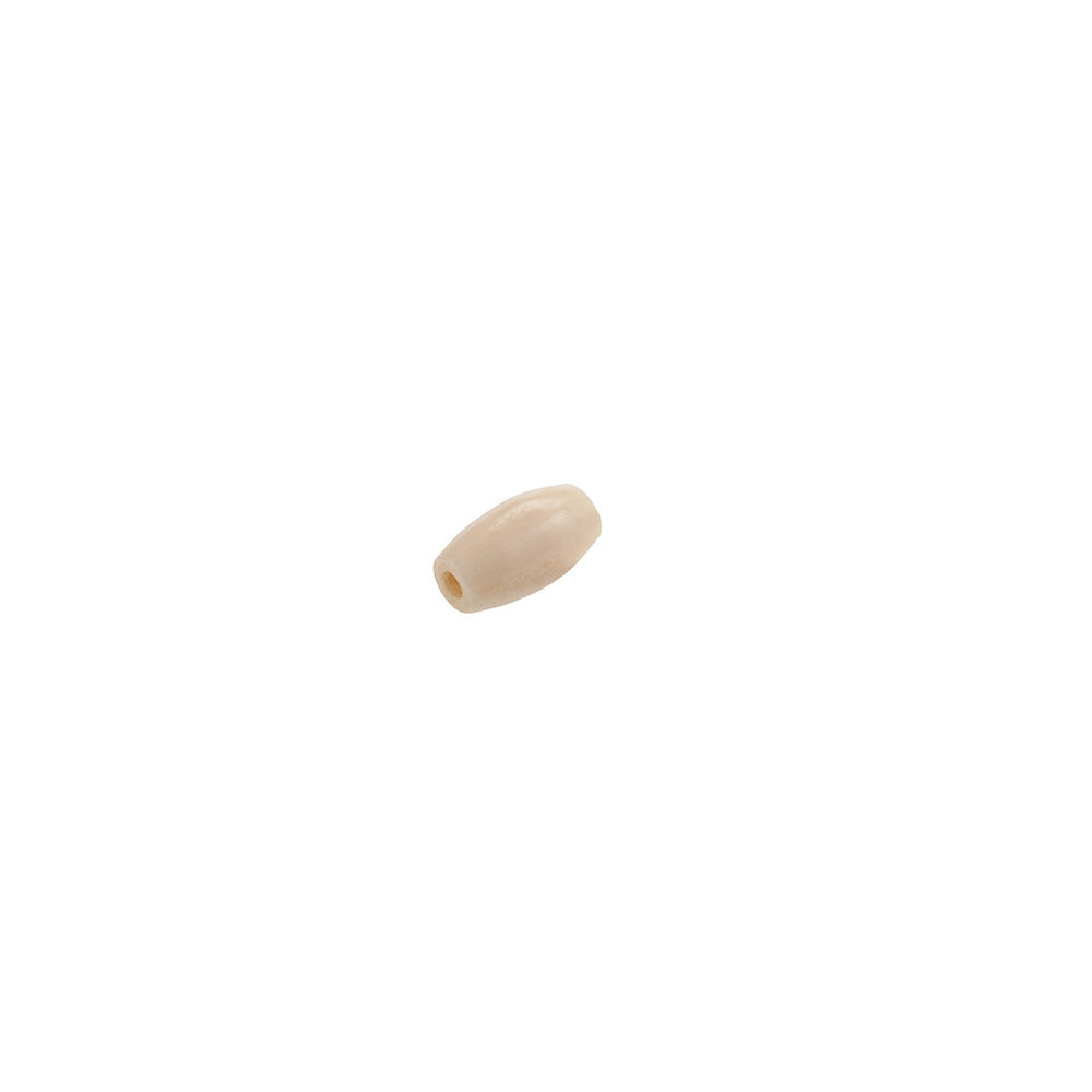Perle in osso »Hairpipe«, colore naturale, 12 mm, 10 pezzi