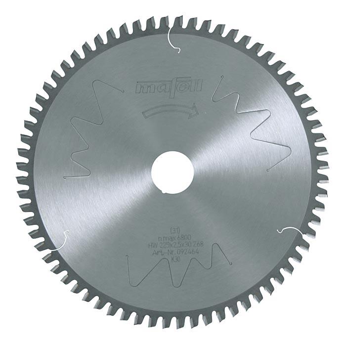 MAFELL Lame carbure, 225 x 1,8/2,5 x 30 mm, 68 dents, denture plate/trapézoïdale
