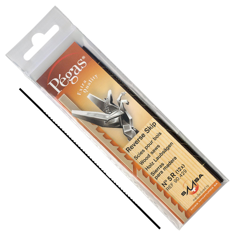 Pégas® Skip Reverse Coping Saw Blades, Width 1.02 mm, 12-Piece Set