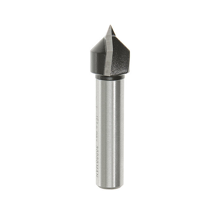 TC V-Groove and Engraving Bit, Shank Ø 8 mm, 90°, Ø 1/2"