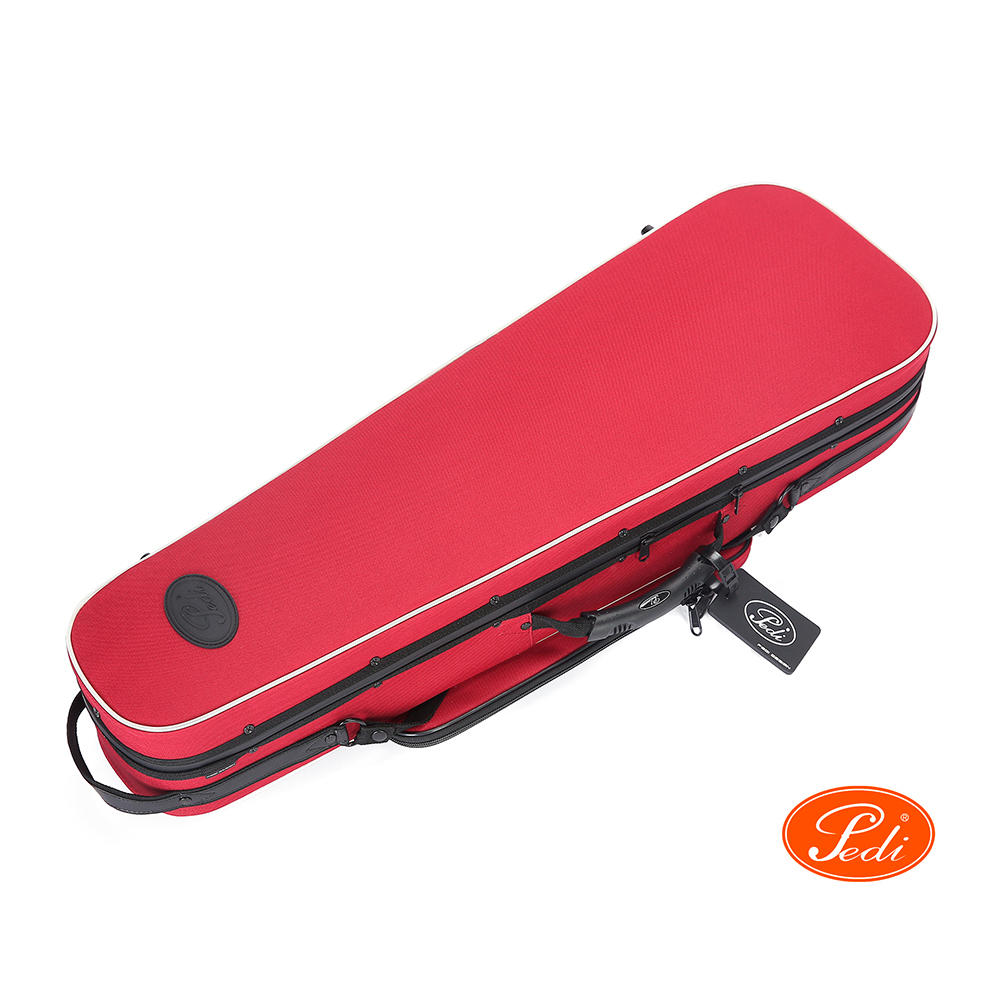 Étui-caisse Pedi®, modèle P100, violon 4/4, réfléchissant, rouge