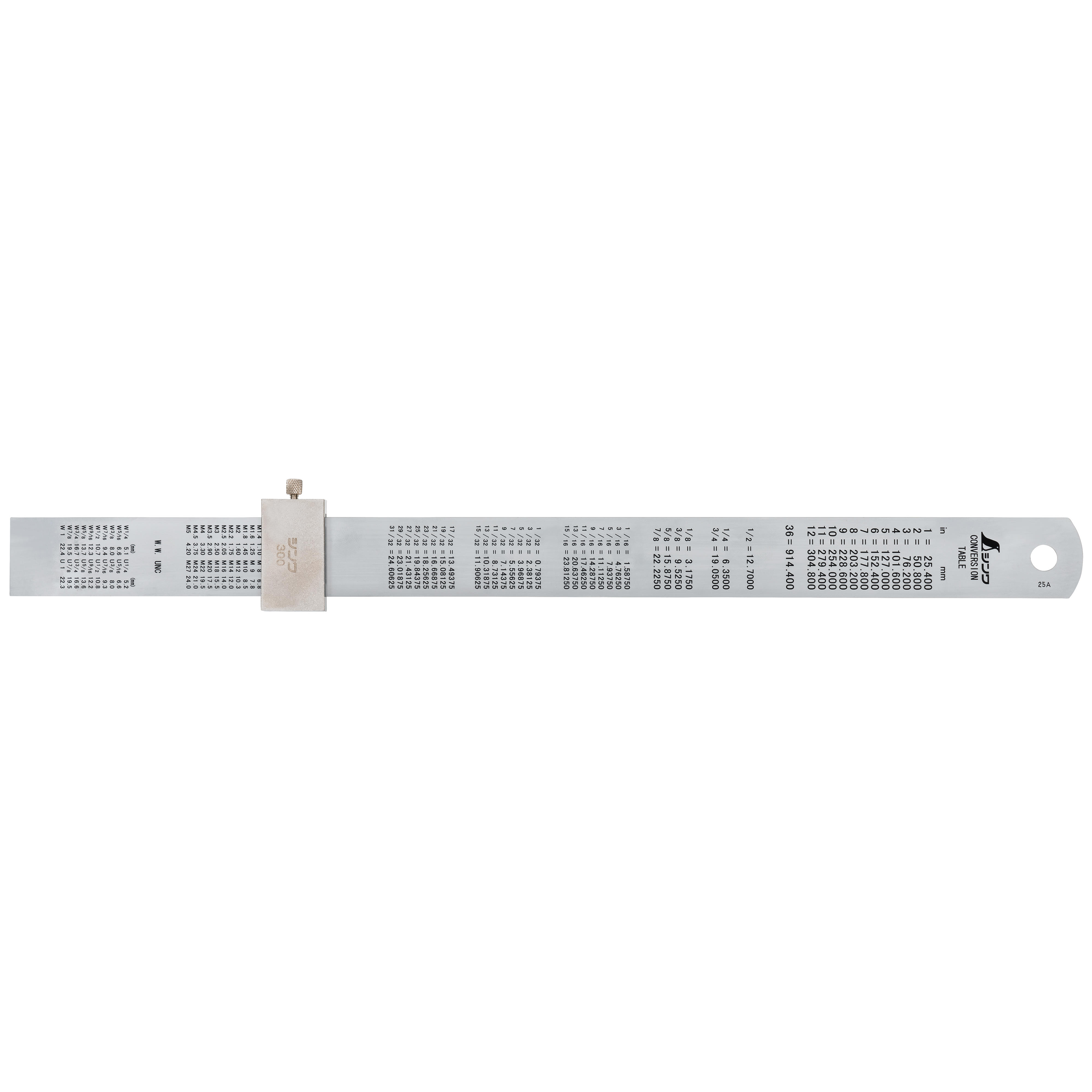 Shinwa® Präzisionslineal inkl. Anschlag, 300 mm
