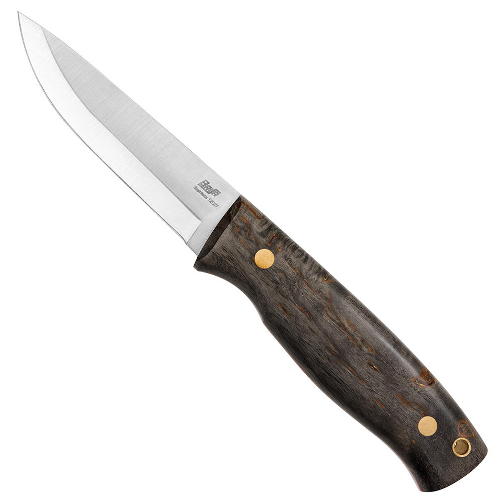 Brisa »Trooper 95« Hunting and Outdoor Knife, Stabilised Masur Birch