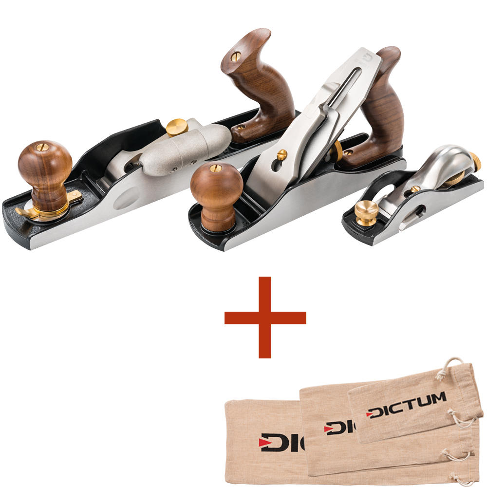 DICTUM® Hobelset für Einsteiger, Rechtshänder, O2 Waterjet