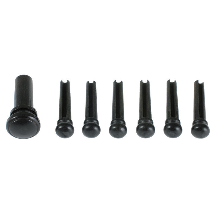 Set Bouton et chevilles, ébène, 7 pièces