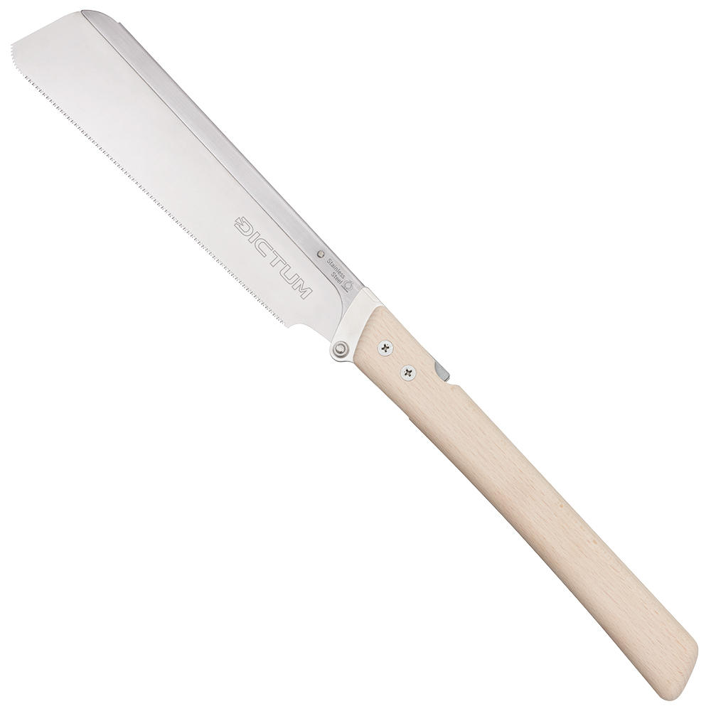 DICTUM® Robusuta® Folding Saw, Dozuki Super Hard, Untreated Beechwood Handle
