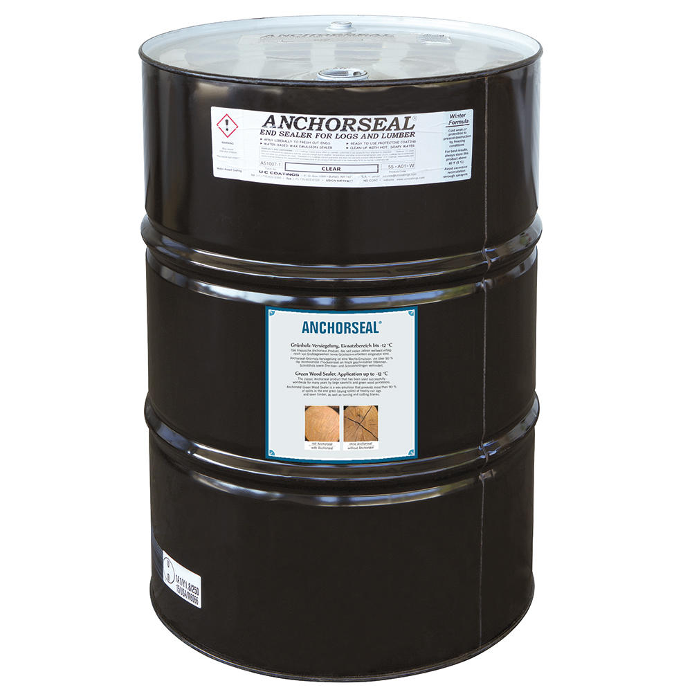 Enduit pour bois vert Anchorseal, application jusqu’à -12 °C, 1 baril (200 l)