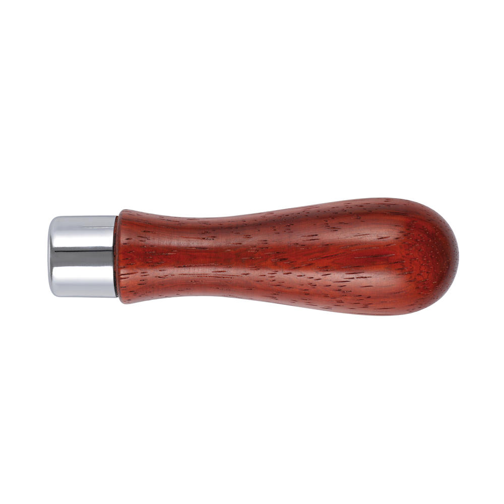 Poignée en bois précieux, forme de goutte mince, diamètre virole 15 mm