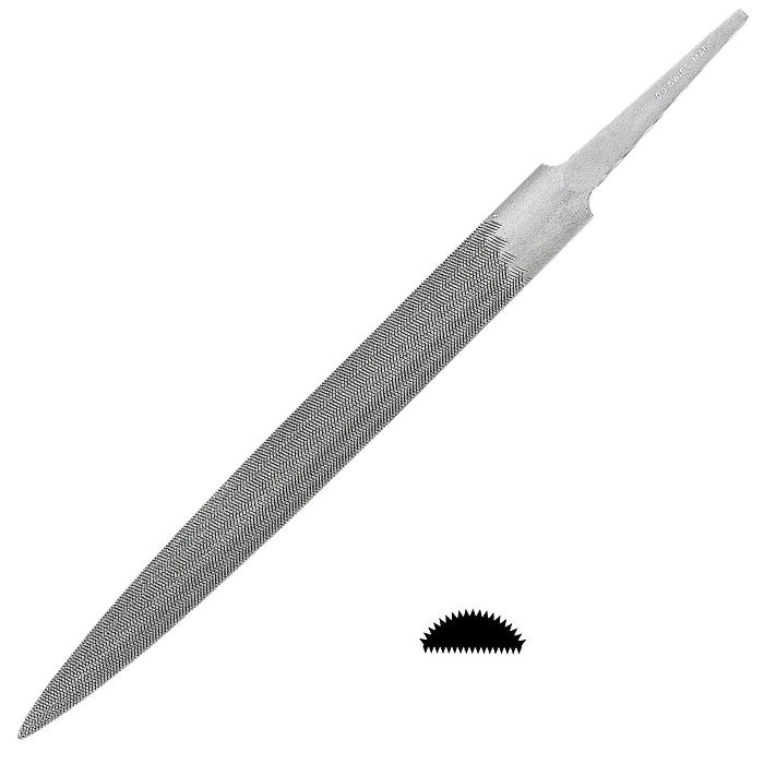 Glardon/Vallorbe® Half-Round File, Cut 0, Cut Length 200 mm, 21.0 x 6.0 mm