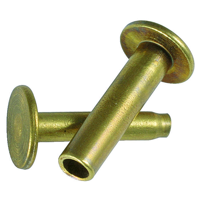 Rivet en laiton, diamètre de tête 6 mm