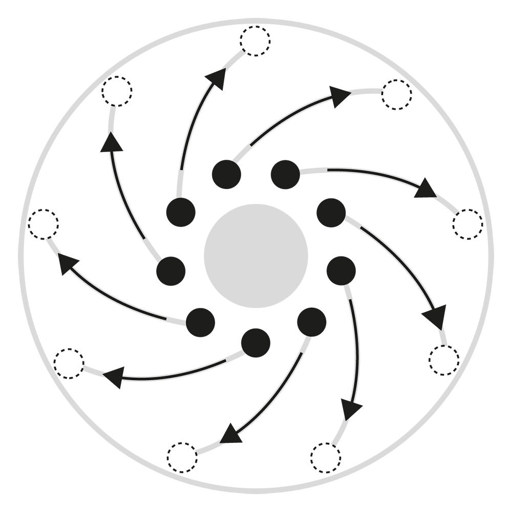 Selbstzentrierende Planscheibe