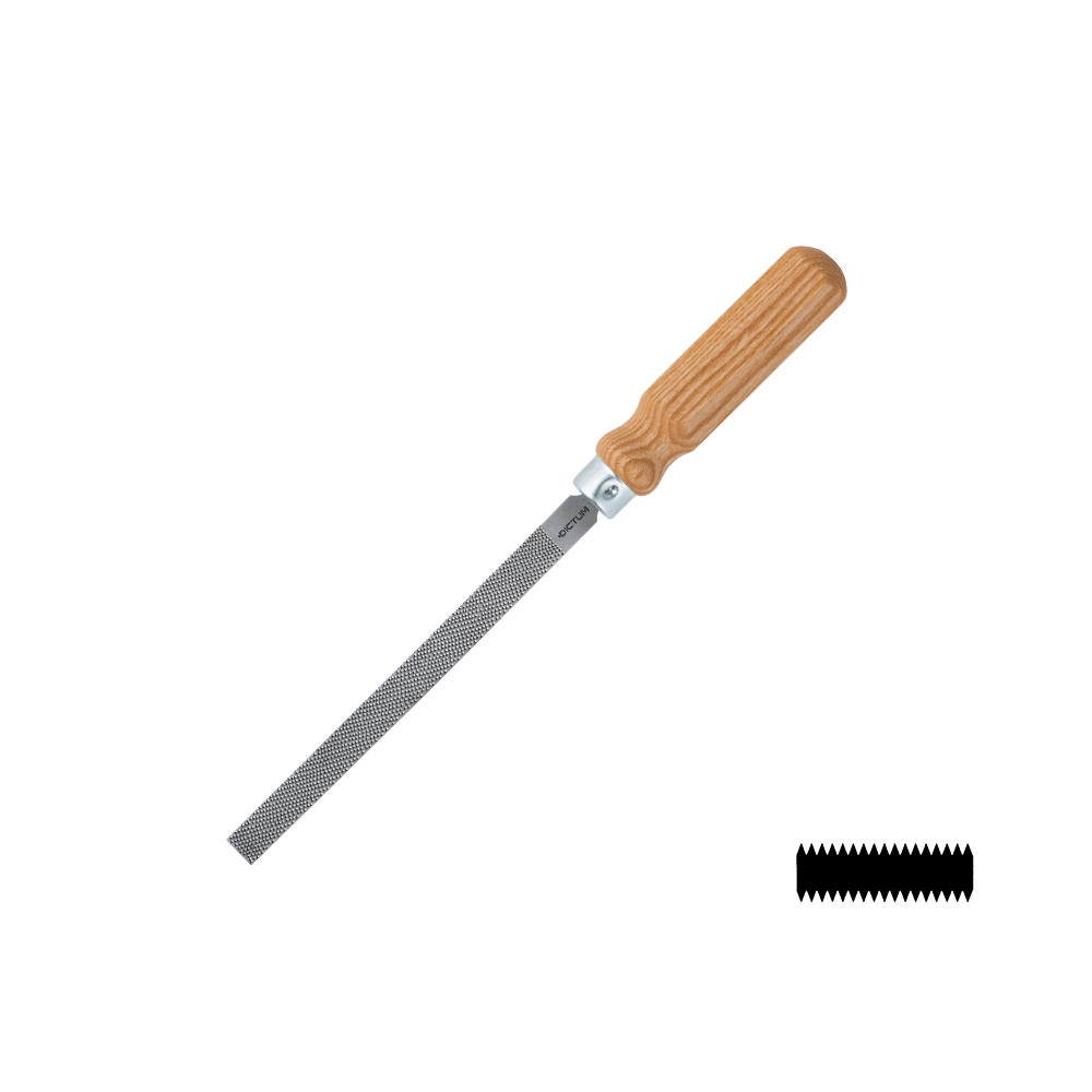 DICTUM® Precision Rasp, Flat, with Handle, Cut 5, Cut Length 125 mm