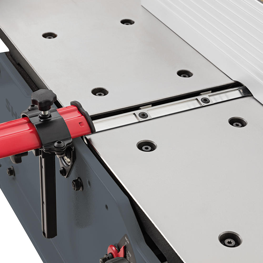 Dégauchisseuse Shinko® AH200s, tables en en fonte d'acier