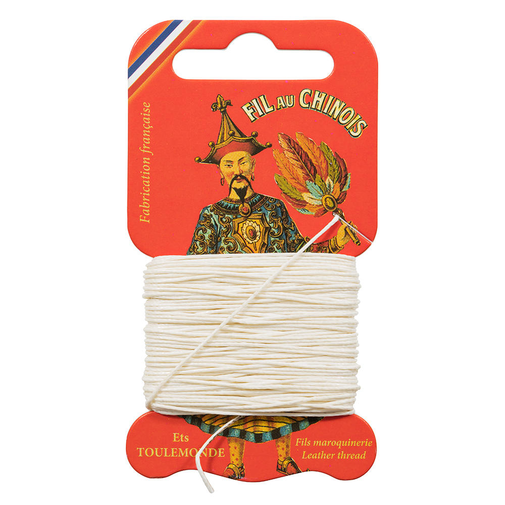Filato di lino FIL AU CHINOIS, glacé, bianco naturale, 15 m