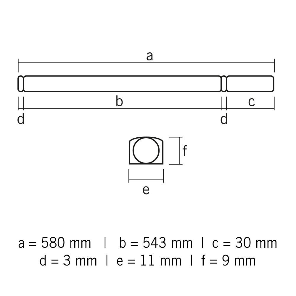 Truss rod Martin® Style, a singolo effetto, 580 mm