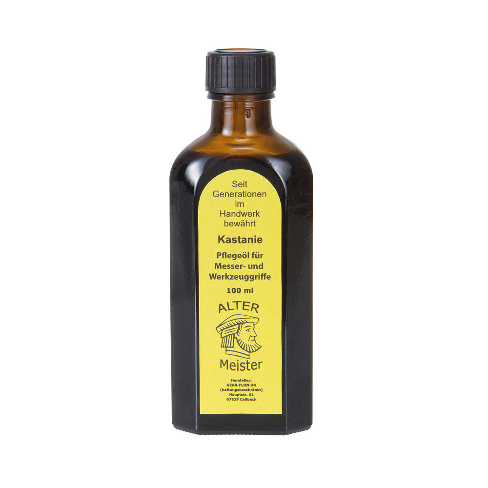 Huile d'entretien pour manches de couteaux et d'outils, marron