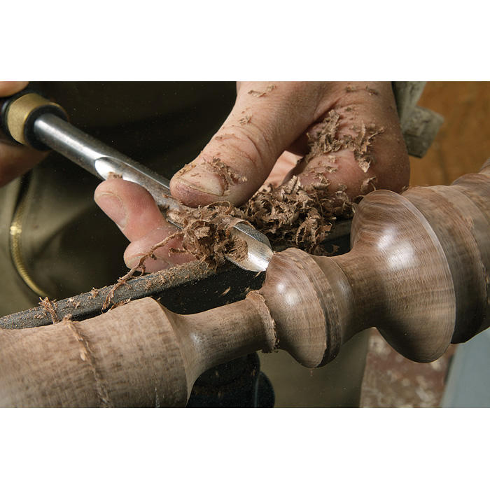 Tornitura di legno lungo vena