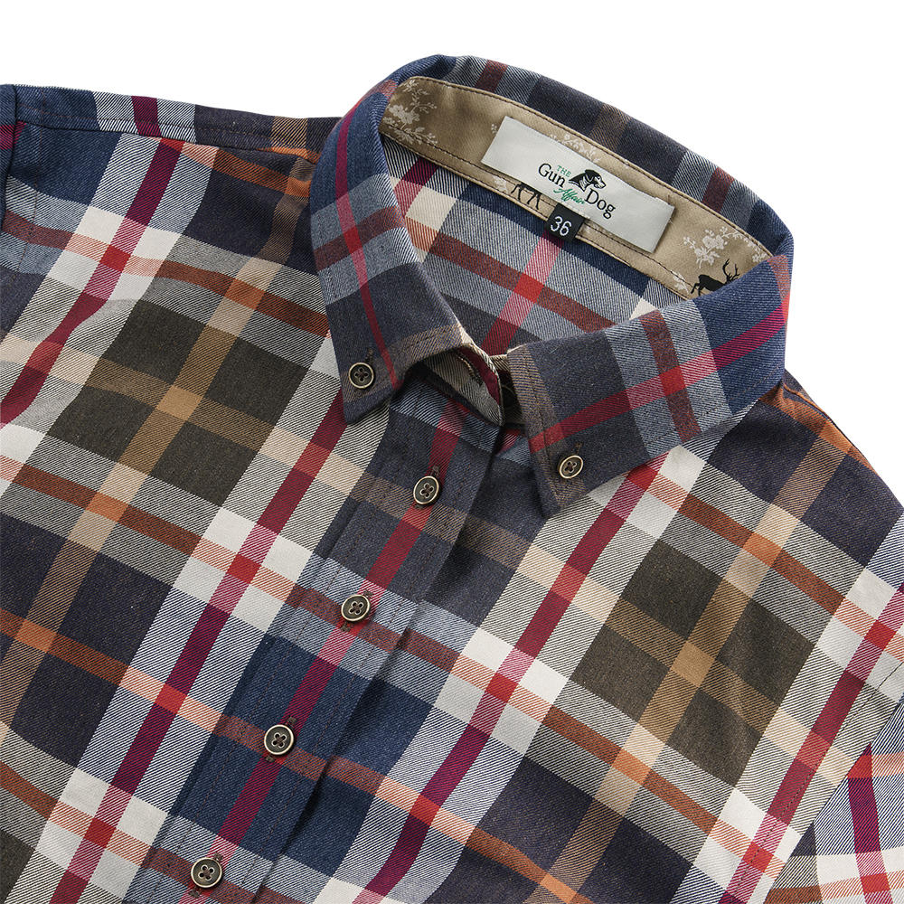 Button-Down-Bluse, Baumwoll-Flanellkaro