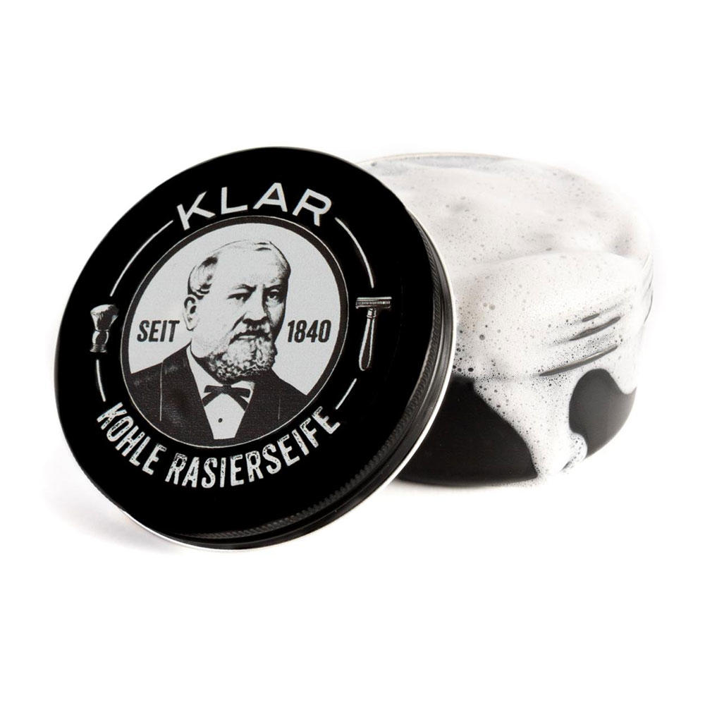 Savon à raser Klar, charbon actif