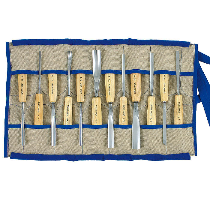 Set di sgorbie da scultura Pfeil®, frassino, 12 pezzi