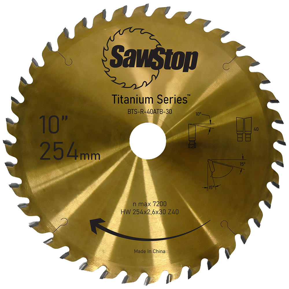 Lama per sega circolare SawStop »Titanium«, HW, 254 x 2,6 x 30, W40