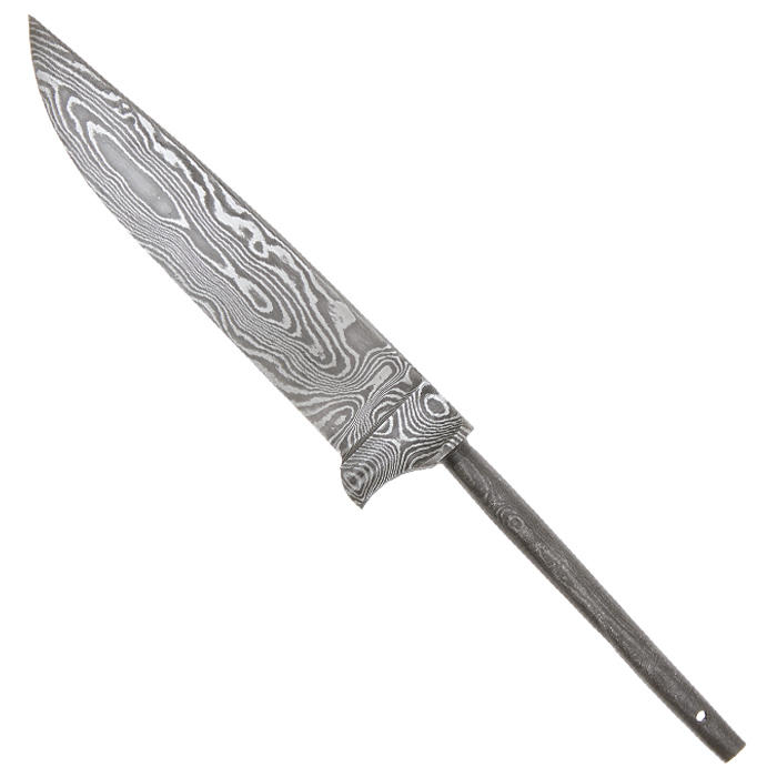 Round Stick Tang Blade Blank with Bolster, Blade Length 110 mm